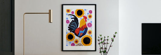 JIGWI Rooster Jigsaw Puzzle Framed