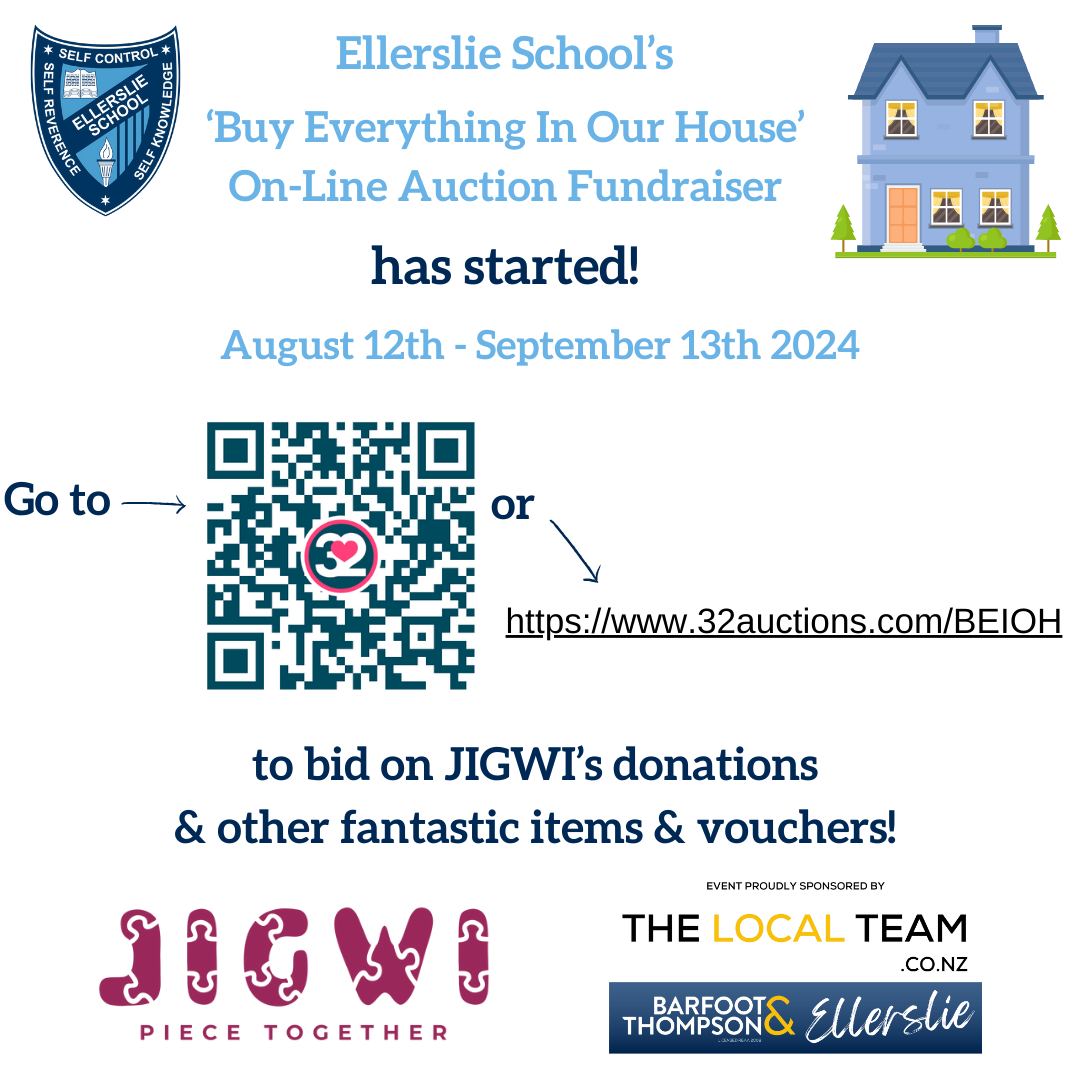 Ellerslie School's "Buy Everything In Our House" On-Line Auction Fundraiser